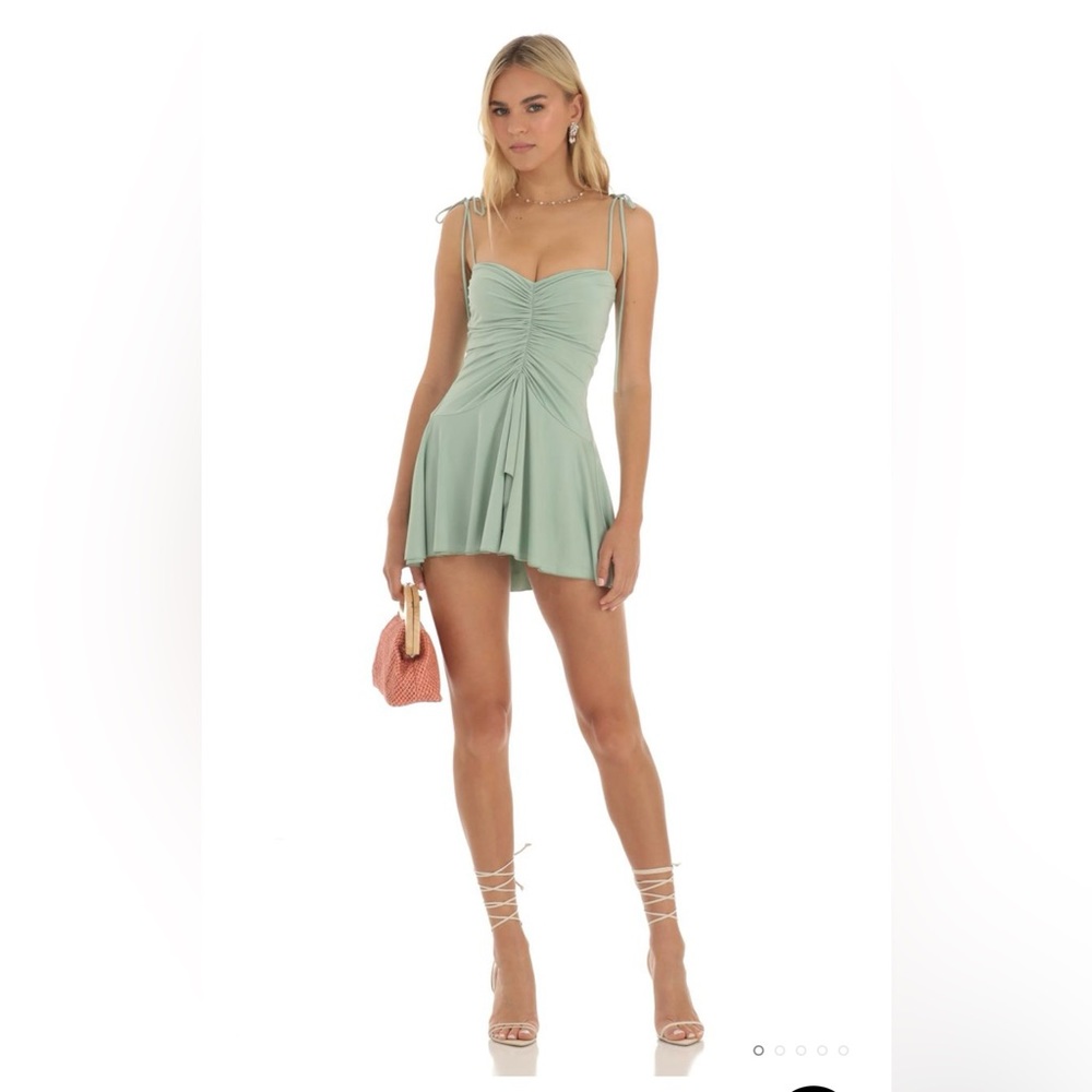 Lucy in the Sky ruched mini dress